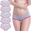Women's Low Waist Seamless V-Shaped Solid Color Briefs Maternity Panties