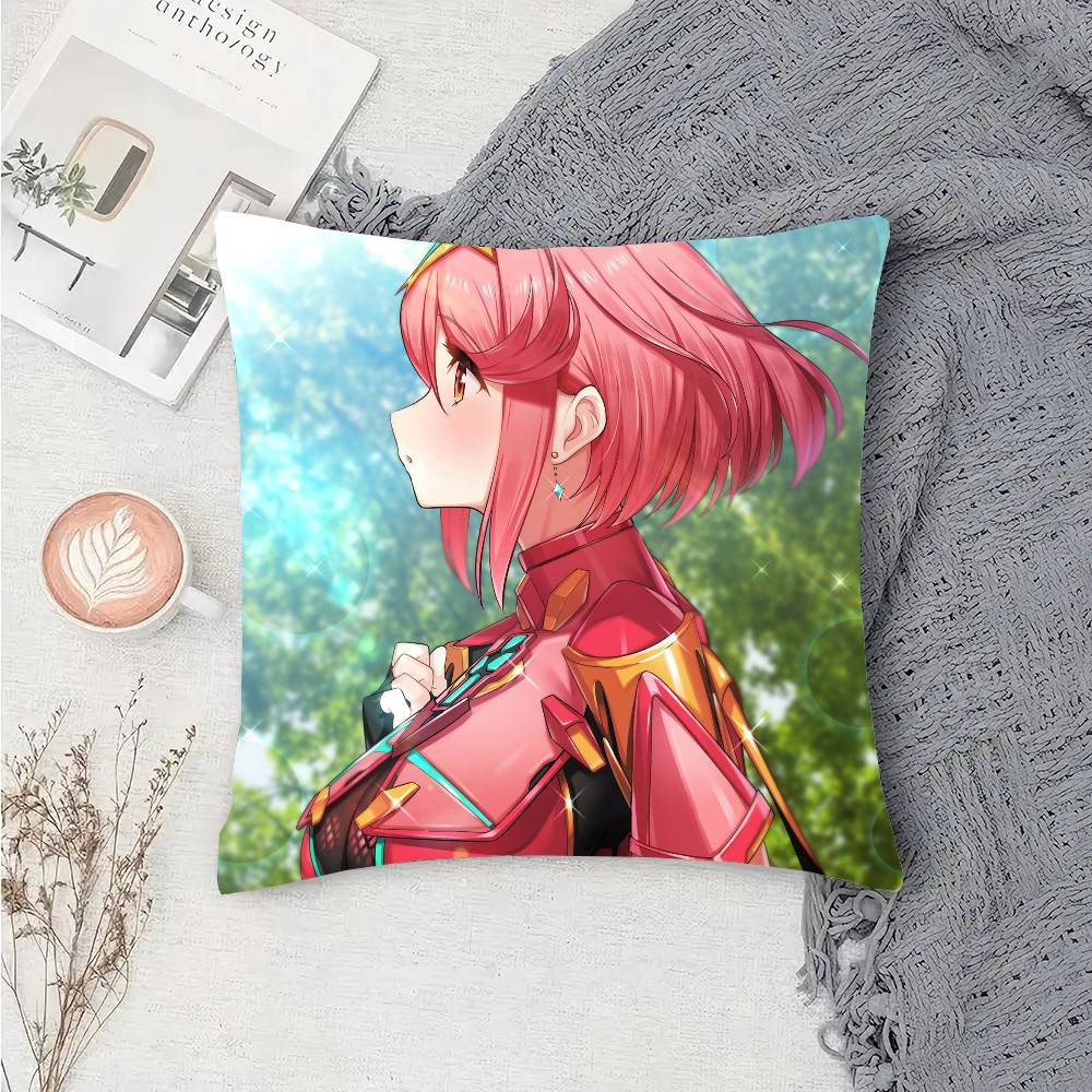 Pyra Animated Game X-Xenoblade Chronicles X Pillow Case Fashion Square Pillowcase Bedroom Sofa Room Ins Decoration Leisure