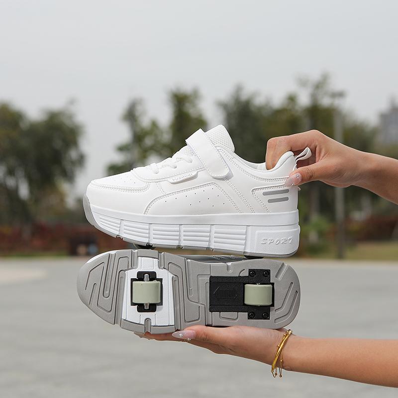 31-40 Children's Plus Size Fashionable Thick Soled Roller Skates Children's Wheeled Sports Shoes Outdoor Sports Shoes