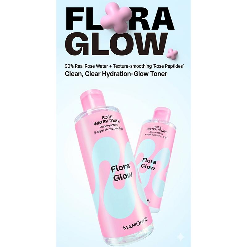 Mamonde Flora Glow Rose Water Toner 300ml / 500ml (2 Options)