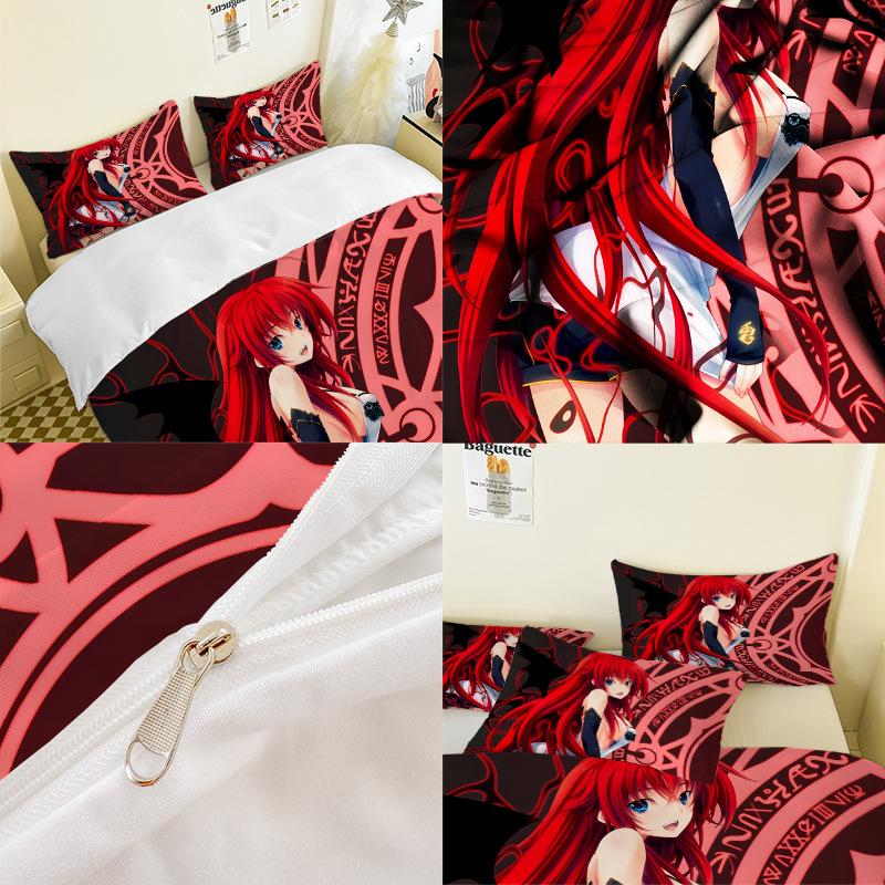 Animation Series 3D Digital Printing Three-Piece Bedding Kit Bed Sheet Quilt Cover