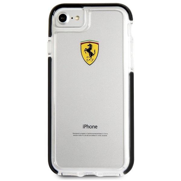 Etui Do iPhone 7 Ferrari Shockproof Czarne Transparentne