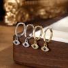 S925 Sterling Silver Zircon Demon Eye Ear Cuffs 