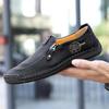 Large Size Handmade Split Leather Shoes Men Loafers Comfortable Casual Driving Shoes Moccasins Man Shoes