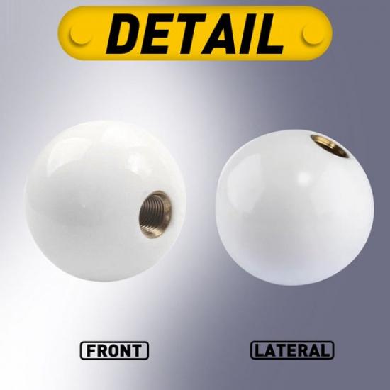 Acrylic White Round Ball Universal Shift Knob Handle Shifter Manual EOOH