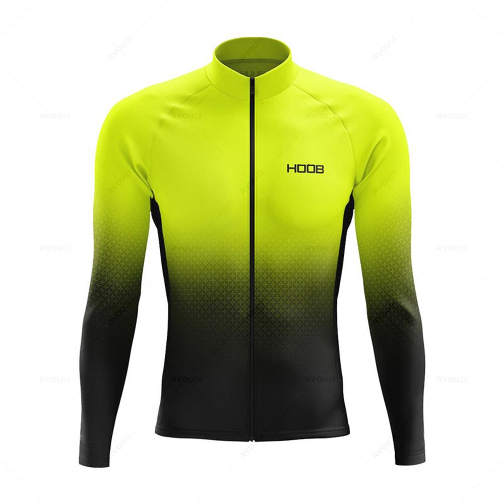 2026 Spring New Team Long Sleeve Cycling Jersey Set MTB Bike Clothing Uniform Men's Thermal Fleece Bicycle Maillot Ropa Ciclismo