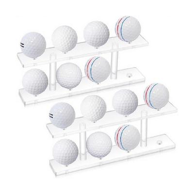2Pcs Professional Golf Ball Organizer Acrylic Display Rack 8 Ball Storage Double Layer Golf Ball Display Stand Easy Use