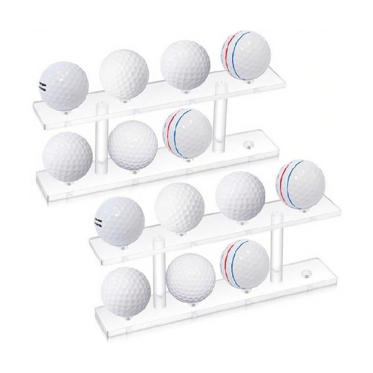 2Pcs Professional Golf Ball Organizer Acrylic Display Rack 8 Ball Storage Double Layer Golf Ball Display Stand Easy Use 1 1940₽