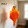 Halloween Tree Ornament Glowing Ghost Hanging Decor, Fabric Light Up for Window Decor Garden Door, Spooky Yard Patio Decoration Party, Trick or Treat