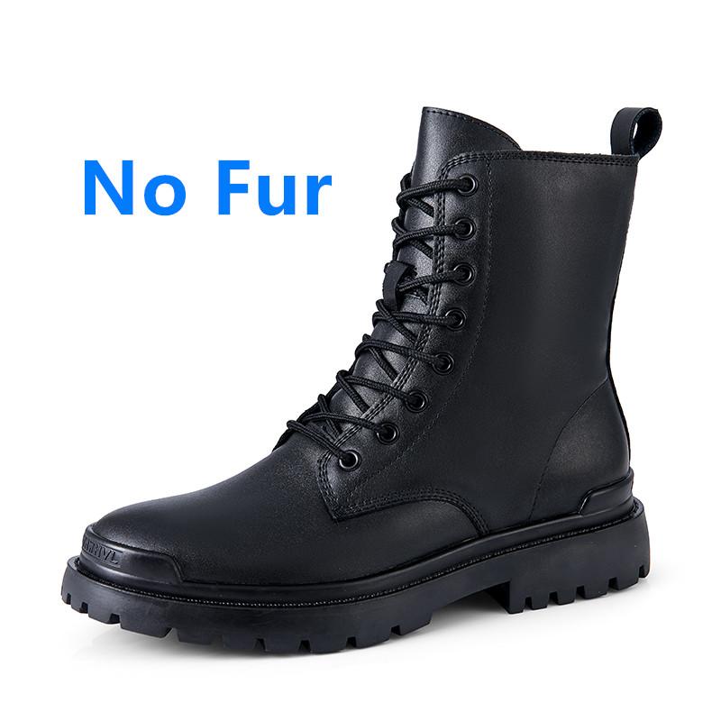 Men Winter Boot Motorcycle Men'S Shoes Black Military Tactical Boots Warm Plush Men Boots Ankle Shoes Leather Casual Footwear
