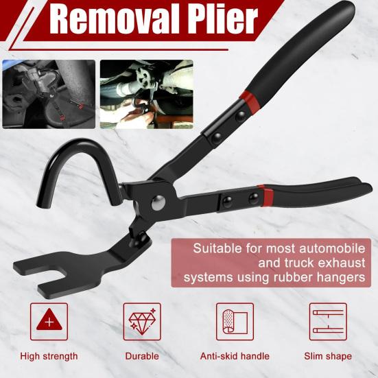 Exhaust Hanger Removal Tool Heavy Duty Exhaust Hanger And Rubber Bracket Separation Pliers for Car Truck Rubber Exhaust Hangers