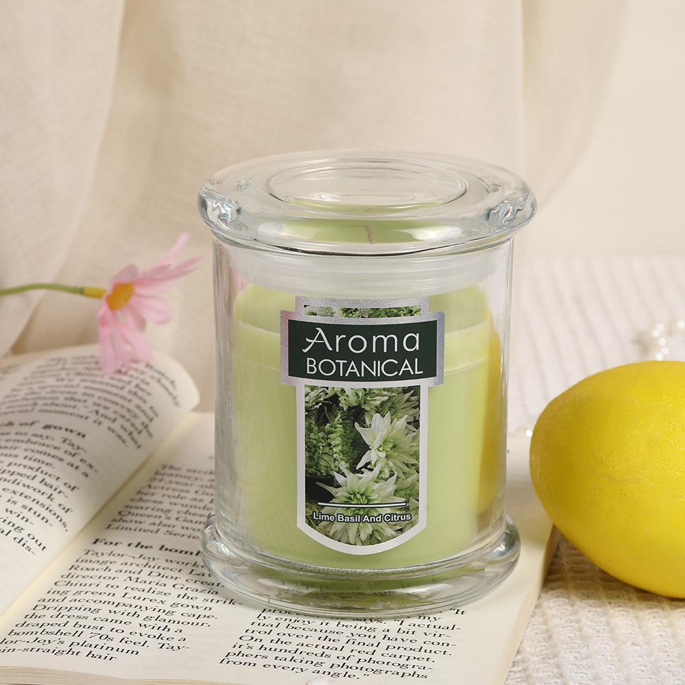I-shaped Glass Scented Candle Home Creative Scented Candle Ornaments Wedding Souvenirs green - lime basil