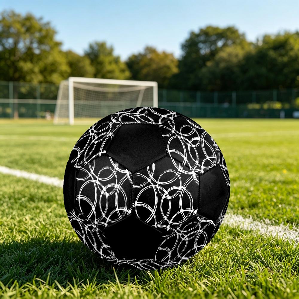 1pc Abstract Circular Durable Soccer Ball/Football, Size 5, Perfect for Training, Entertainment And Competition,Gift yy26060640