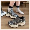 Thick-soled explosive casual sports shoes new tide foreign trade export Internet celebrity ultra-light heightening dad shoes women's new breathable