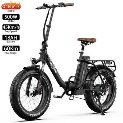 Elektrisches Fahrrad Onesport OT16 Max 20" Fettreifen 500W Motor 48V 18AH Kann mit APP verbunden werden Max. Reichweite 60 km Hydraulische Bremse Faltbar
