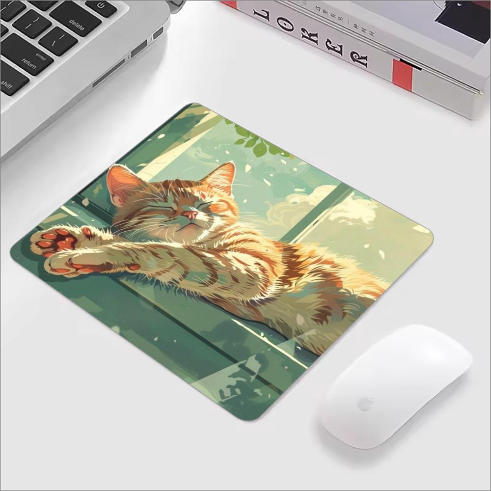 Anime Lazy Cat Mousepad Computer Small Cute Teclado Rug Table Keyboard Desk Mat Laptop Cushion Gaming Accessories Office 22X18