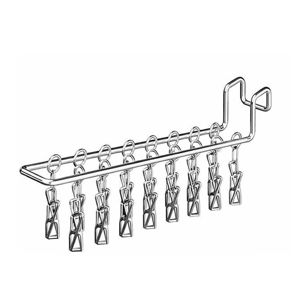 Stainless Steel Socks Drying Rack 10/16 Clips Window Net Clothespin Durable Socks Clips  Closet