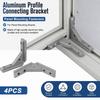 1/4Pcs 2020 3030 4040 Aluminum Profile Connector Corner Code Bracket  for Panel Installation Board