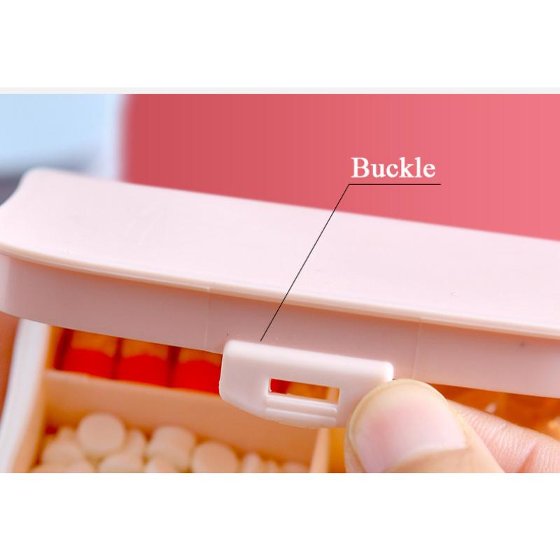 Tragbarer Organizer-Behälter für Tabletten, Reise-Pillendose mit Dichtungsring, kleine Pillendose für Tabletten, Behälter für Medikamente