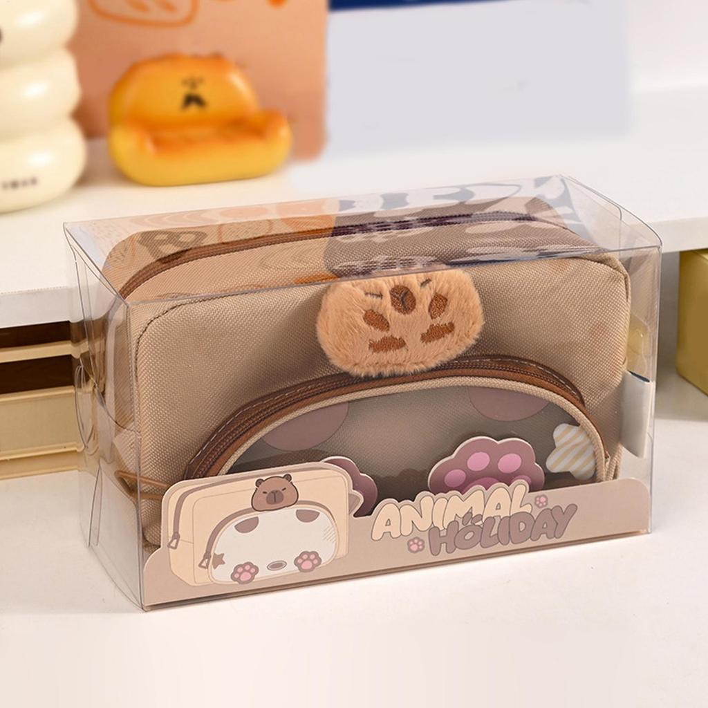 Pencil Bag Pen Storage Bag Cartoon Cute Pencil Pouch Large Capacity Animal Pencil Organizer Case for Office Students Organizer