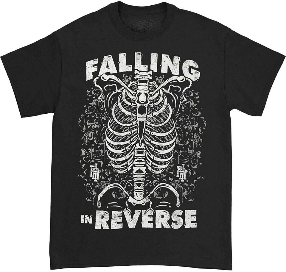 Vintage Falling In Reverse Music Band Cotton Black Cotton All Size Shirt XXXL