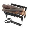 Miniature Dollhouse Firewood Rack Set With Firewood and Tongs For 1/12 Scale Model Scene And Craft Model Project Decors