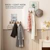 2024 New Wall Mounted Aluminum Hanger Nordic Hanger Removable 5 Hooks for Towels, Hats, Bathrobes and Wooden Hangers Metal