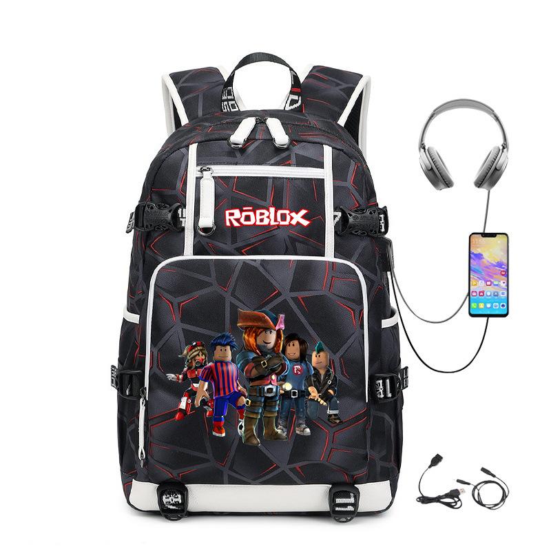 Cartoon Game Merchandise With Usb Hiking Bag College Students Outdoor Travel Large Capacity Backpack Bag