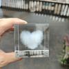 Crystal Transparent Glass Stone Carved Clouds Dandelion Rain Sun Love White Embryo Decoration. Best Choice for Gift Giving