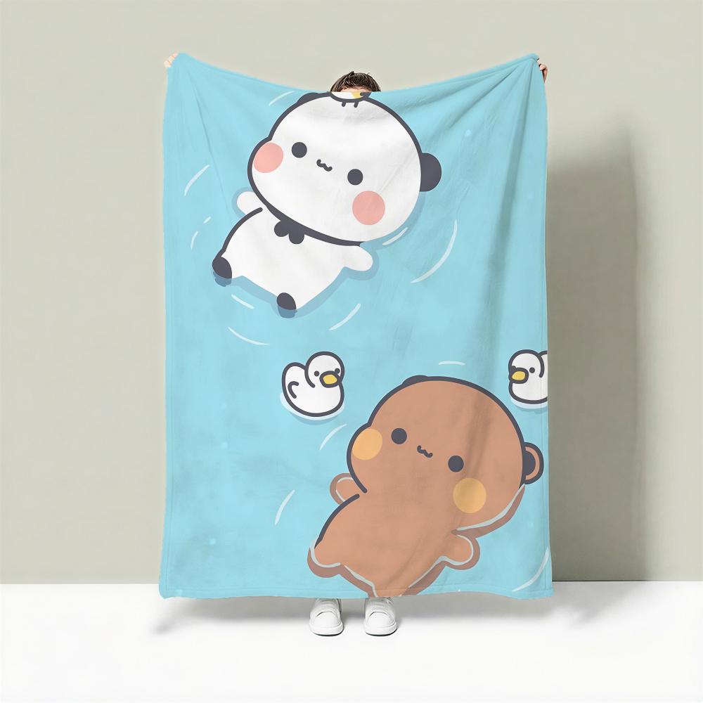 Character B-Bubu & Dudu Throw Lightweight 240g Flannel Blanket Soft Skin-friendly for Summer Cooling 75cmx90cm