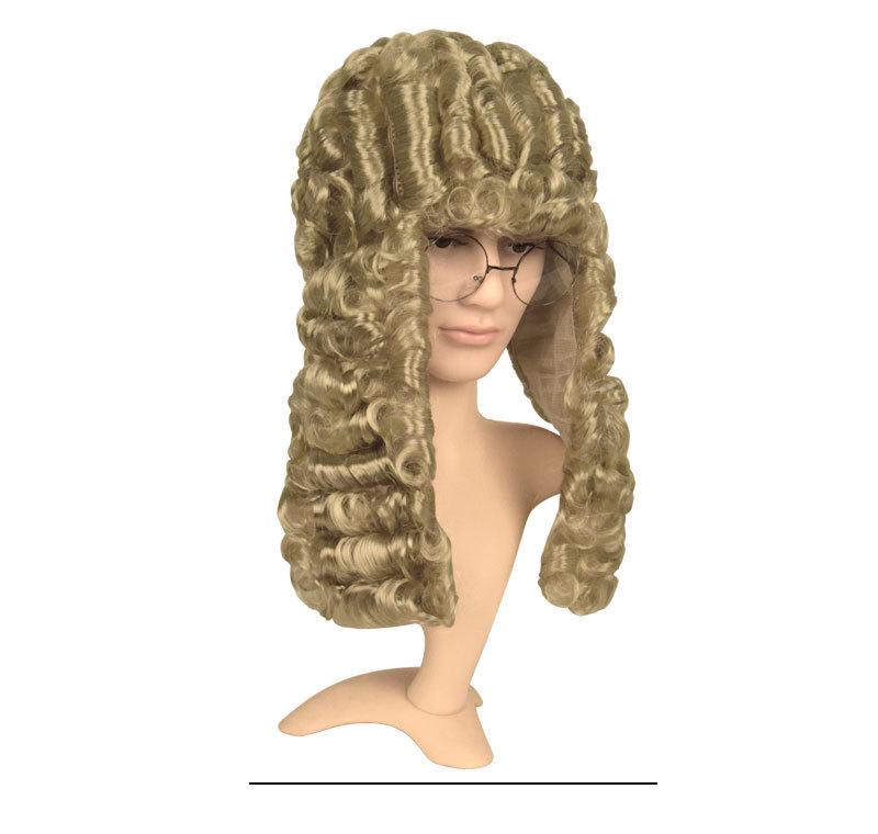 European and American style lawyer/judge wigs, long and short versions (2 pieces)