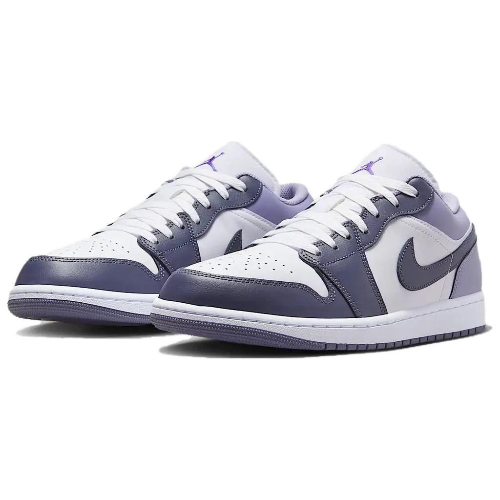 New Jordan Air Jordan 1 Anti Slip Wear Resistant Low Top Vintage Basketball Shoes Men's Purple White 553558-145