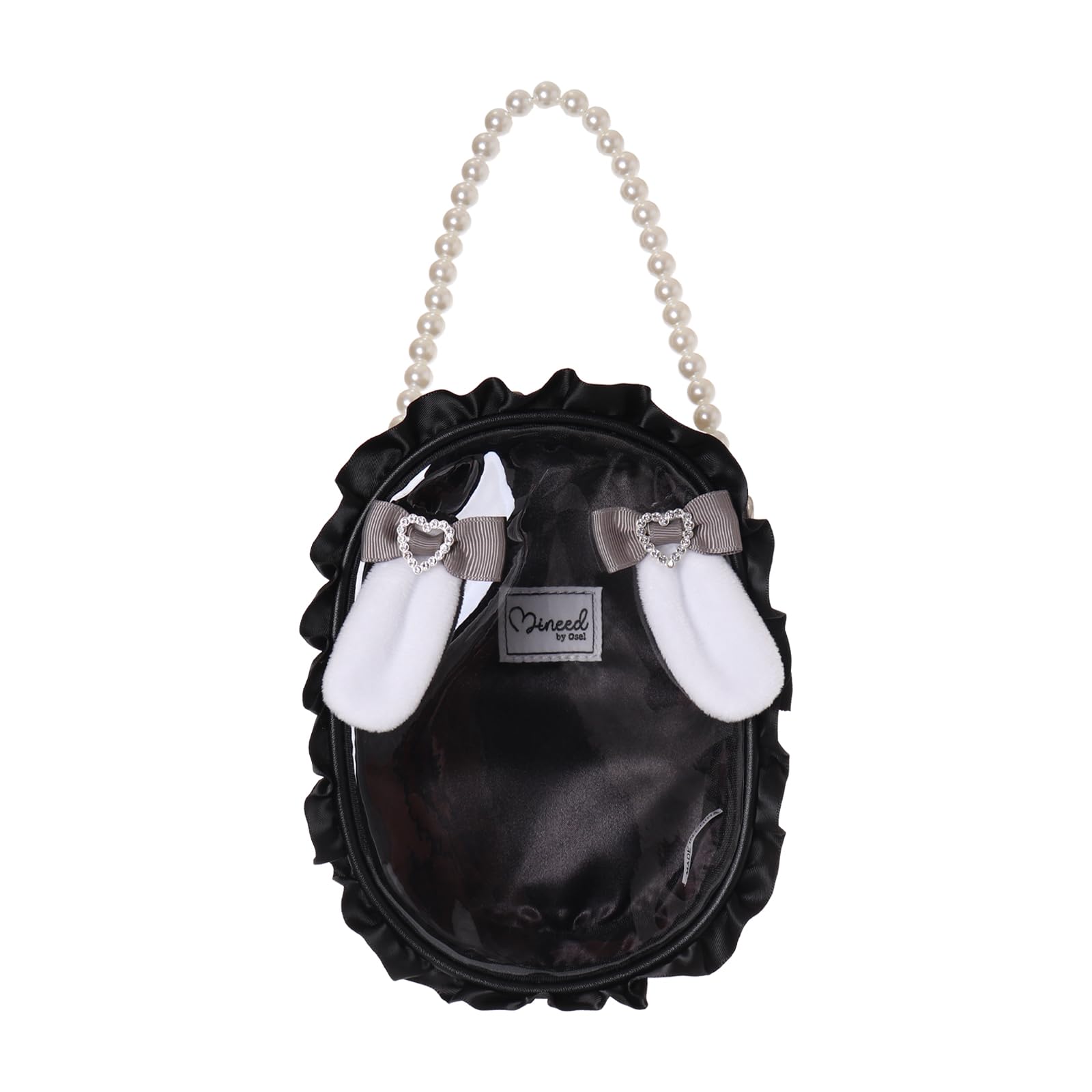 [Osel] Mineed by Bunny Ear Plushie Pouch, for Fandom Activities, Pearl Plushie Pouch, Ita Bag, Shoulder Bag, Pouch, Ita Bag, Event, Festival, Acrylic