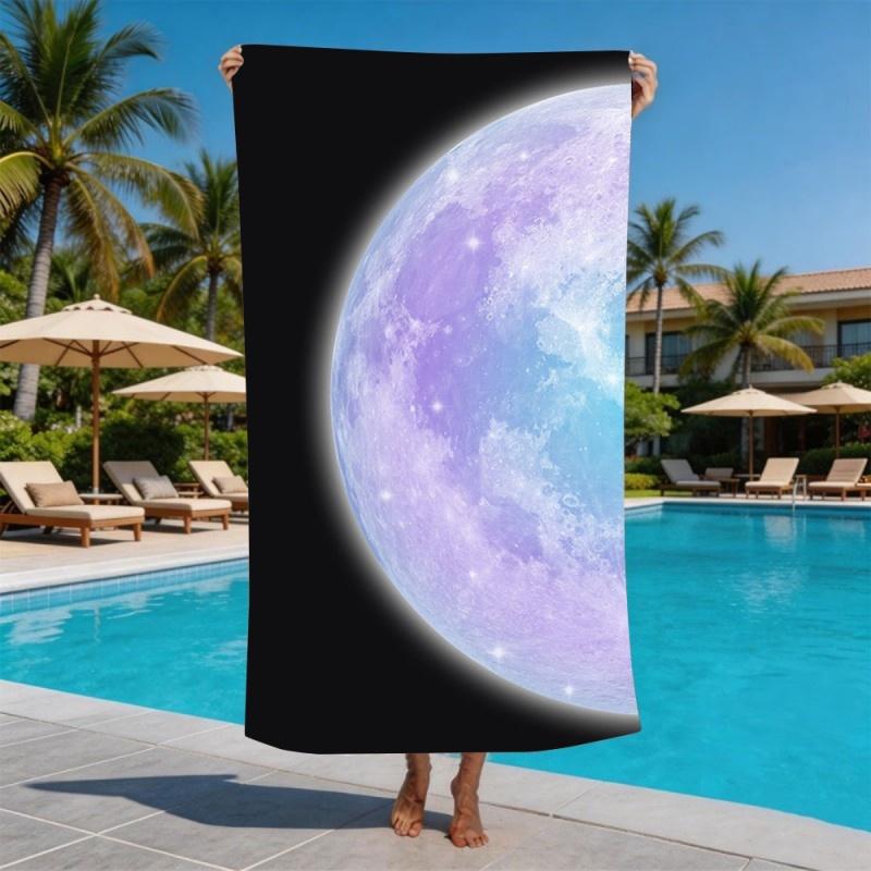 Dreamy Pink Cloud Saturn Planet Beach Towel Quick Dry Sand Free Space Galaxy Towel for Swimming Pool Beach Travel Yoga