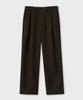 NONBLANK Single-Pleat Wide Fit Jersey Slacks_Dark Brown