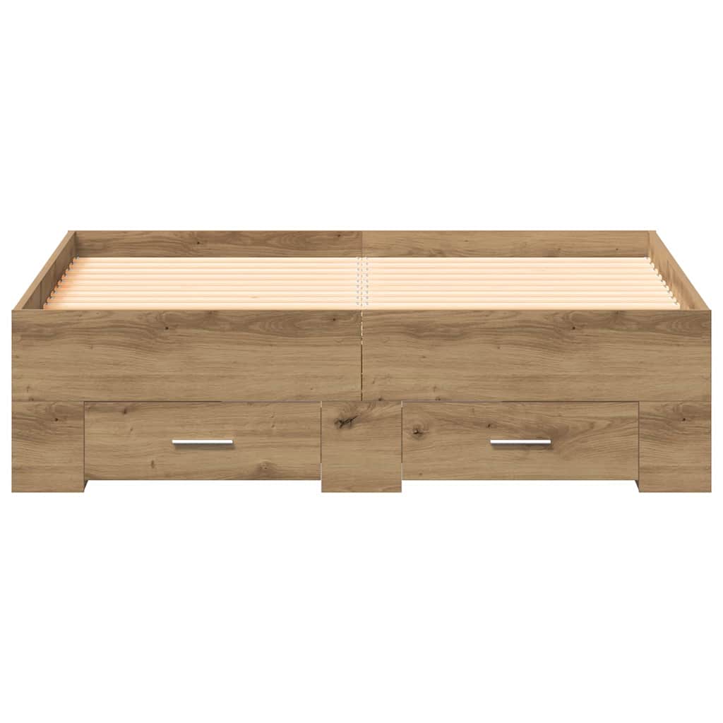 Artisan Oak Bed Frame 120 x 190 cm Wood Based Material