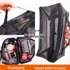 Large Capacity Cosmetics Storage Bag with Sections – Portable Travel Mesh Bag for Makeup Brushes & Toiletries