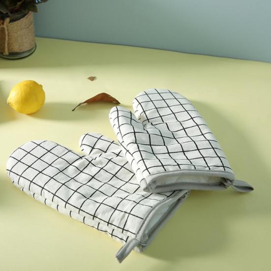 Kuchyňská žáruvzdorná bavlněná rukavice držák na hrnec do trouby pečení BBQ vaření chňapka