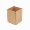 Pencil Holder Office Desk Wood Square/Round/Hexagon Pen Holder Pen Pot Cup Case Container Stationery Storage Organiser Supplies