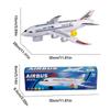 25-26 Plane Toy With Light And Sound Friction Powered For Kids Bump Go Action Aircraft Led Lights Music Toys