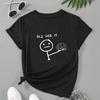 Mode Damen Klein Gesichtsaufdruck T-Shirt Lustig Lässig Rundhals Kurzarm T-Shirt Sommer Damen T-Shirt