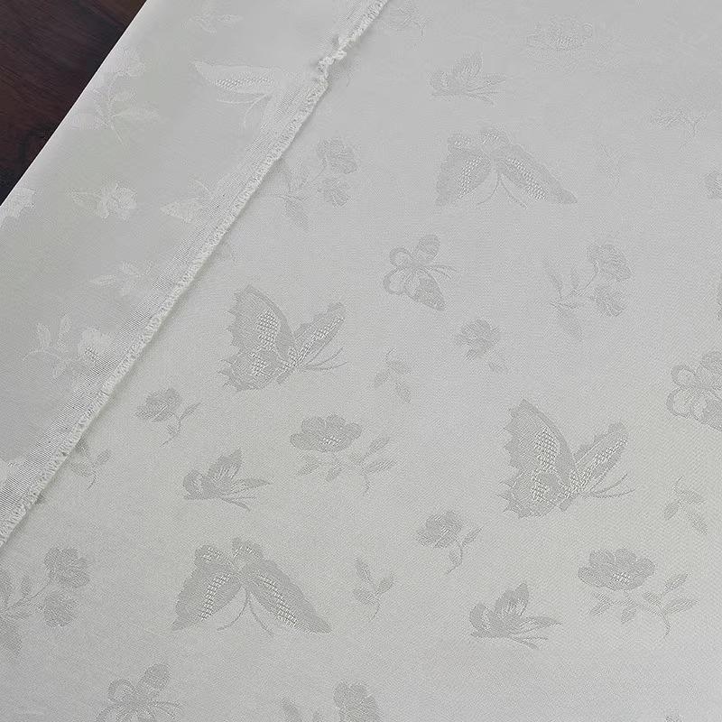 50x145cm Butterfly Jacquard Cotton Linen Fabric for Diy Sewing Dress Shirt Skirt Pants Clothing Vintage Summer Cloth