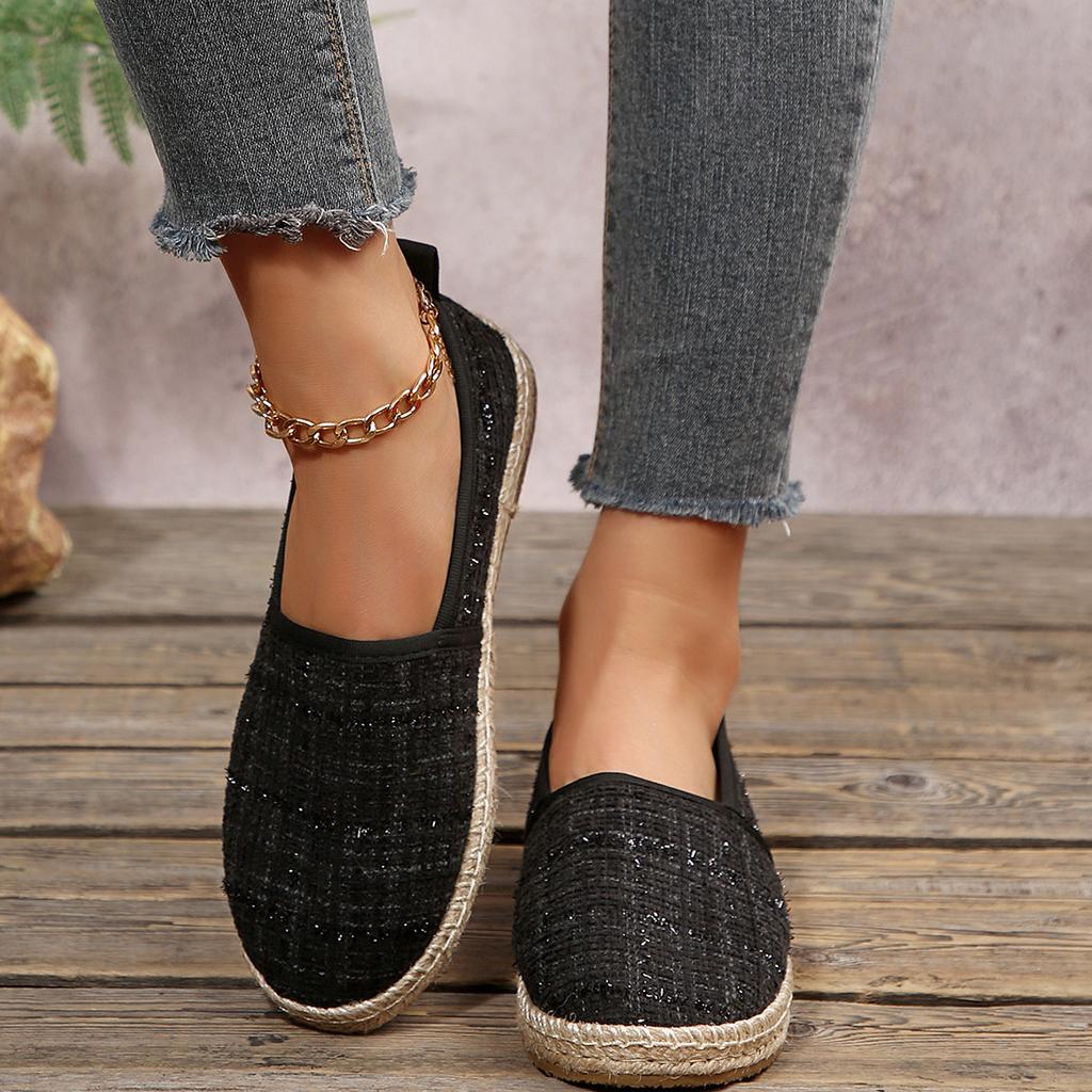 Spring And Autumn Large Size Flat Women's Shoes Simple, Comfortable And Casual Hemp Rope Soled Fishermen's Shoes