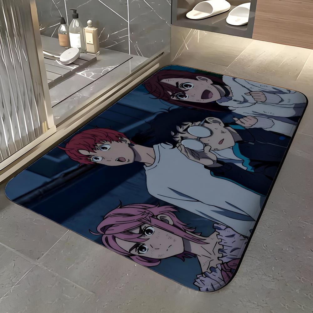 Manga D-Dandadan Fußmatte Weiche Flanell Eingangstür-Matte Rutschfest Saugfähig Badezimmer Schlafzimmer Bodenläufer