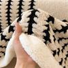 Fluffy Soft Plush Blanket for Winter Warm Thick Fleece Blanket with Geometric Striped Design Throws Blanket for Sofa Bed Bedroom