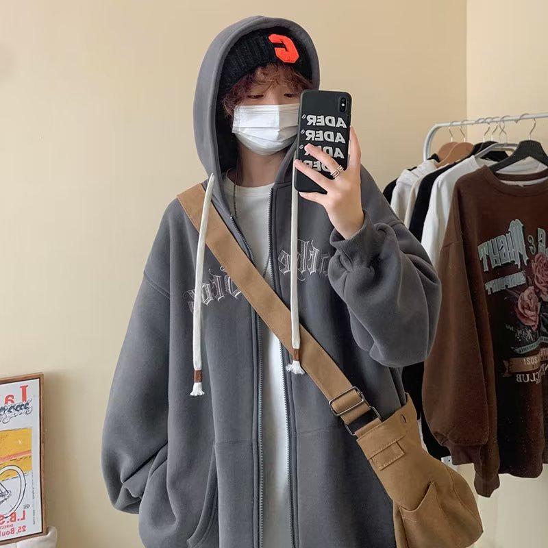 2023 Men's Casual Harajuku Hooded Zipper Cardigan Sweatshirt - Youth Trend