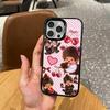 Plush Doll M-Monchhichis  Phone Case For iPhone17,16,15,14,13,12,11 Plus,Pro Max Colored Silver Plated Inside Cover