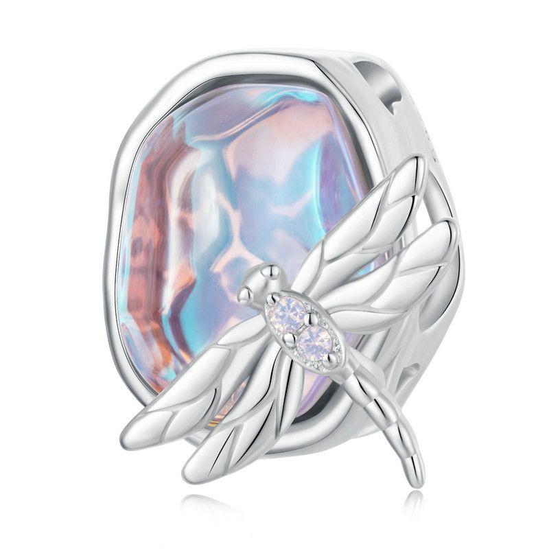 WOSTU Real 925 Silver Heart Beads Flower Retro Pattern Charms Pendant Fit Original DIY Bracelet Necklace Silver Jewelry