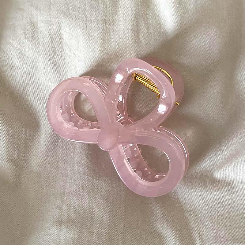 

Модная гелевая розовая заколка-краб для волос с бантом для женщин, корейская элегантная большая заколка для волос для хвостика, зажим-акула, головной убор, аксессуары для волос