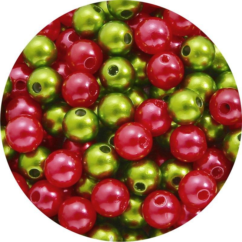 Color Abs Perforated Imitation Pearl Loose Beads Diy Hand-Woven Beaded Bracelet Homemade Jewelry Material